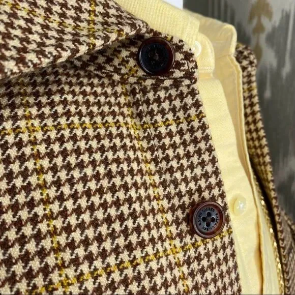 Ralph Lauren Collection Brown Multi Wool Check Plaid Jacket - Picture 10 of 16